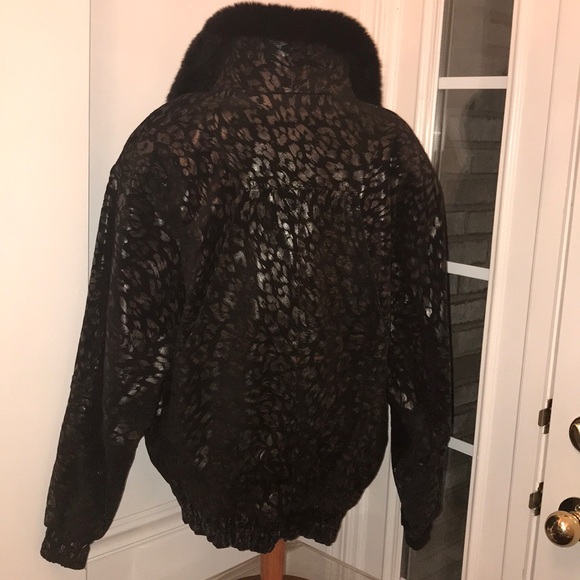 Leather Bomber Jacket - Picture 5 of 12